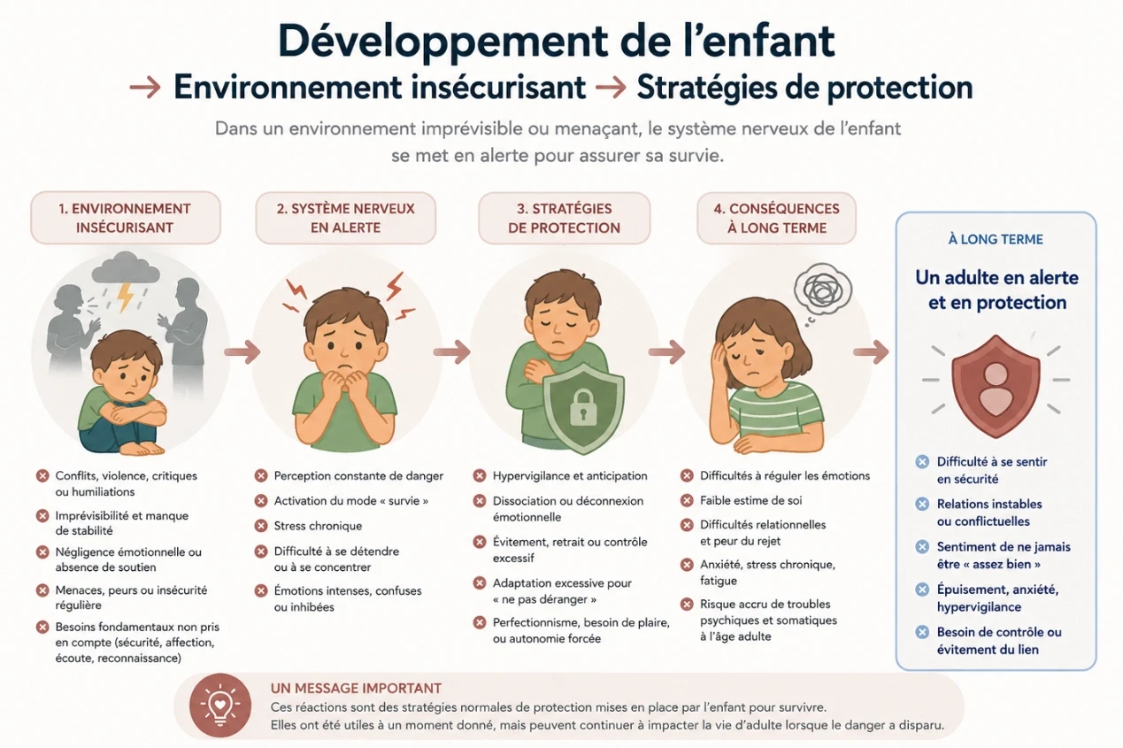 Traumatisme Complexe : Environnement insécurisant et stratégie de protection